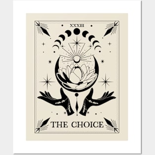 Mystic tarot card celestial design, The Choice tarot Posters and Art